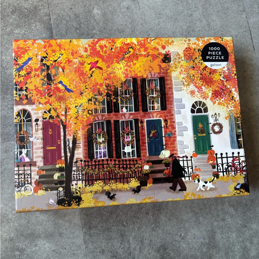 NWT Galison Autumn in The Neighborhood Puzzle 1000 pieces